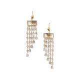 Phaedra Waterfall Earrings 18k Gold Vermeil, Aquamarine