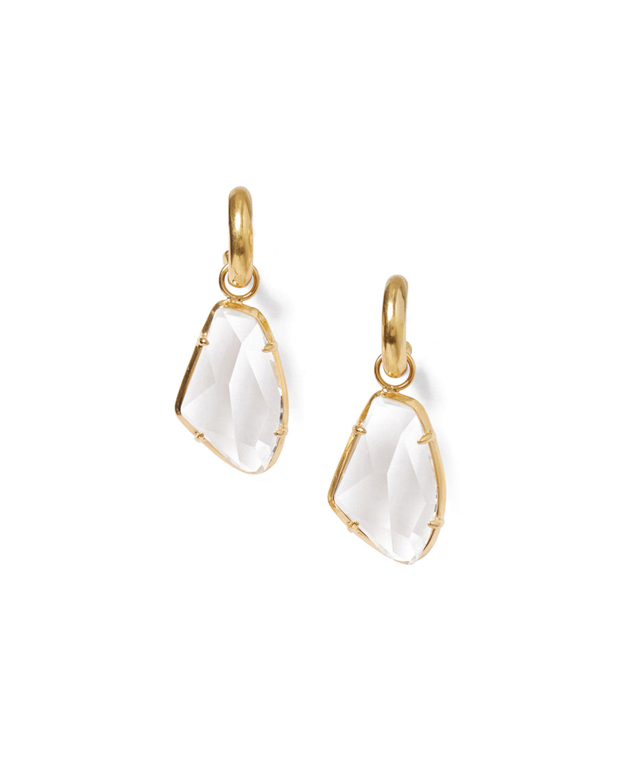 Neve Hoop Earrings 18k Gold Vermeil, Crystal