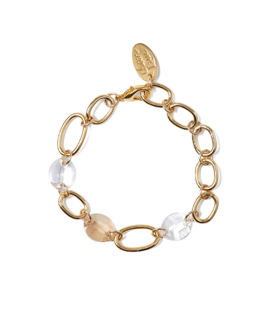 Neve Bracelet 14k Gold Plated, Mixed Crystals