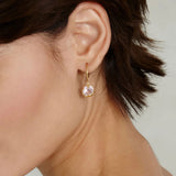 June Birthstone Earrings 18k Gold Vermeil, Alexandrite Crystal