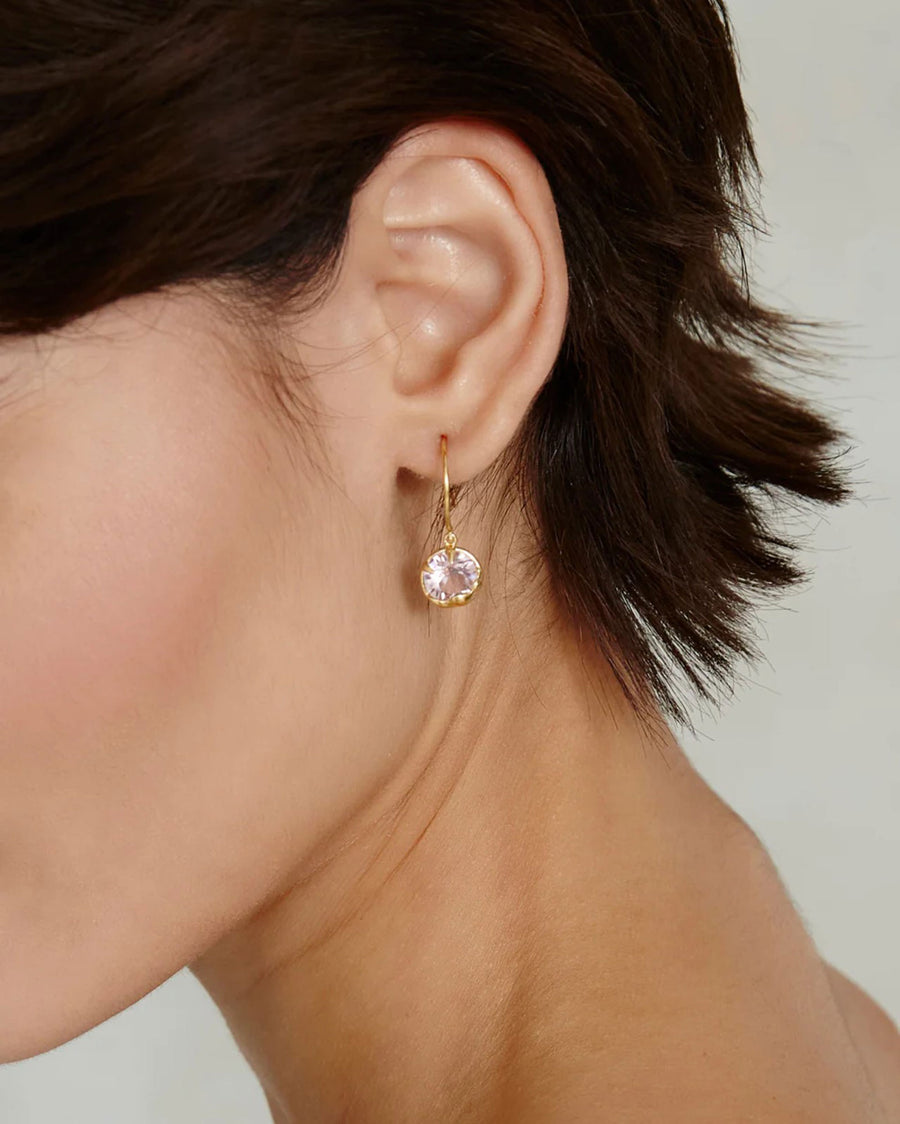 June Birthstone Earrings 18k Gold Vermeil, Alexandrite Crystal