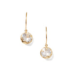 April Birthstone Earrings 18k Gold Vermeil, Diamond Crystal