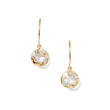 April Birthstone Earrings 18k Gold Vermeil, Diamond Crystal
