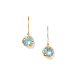 Chan Luu-March Birthstone Earrings-Earrings-18k Gold Vermeil, Aquamarine Crystal-Blue Ruby Jewellery-Vancouver Canada