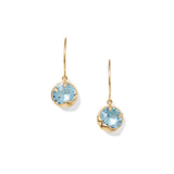 Chan Luu-March Birthstone Earrings-Earrings-18k Gold Vermeil, Aquamarine Crystal-Blue Ruby Jewellery-Vancouver Canada