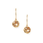 November Birthstone Earrings 18k Gold Vermeil, Topaz Crystal