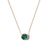 May Birthstone Necklace 18k Gold Vermeil, Emerald Crystal