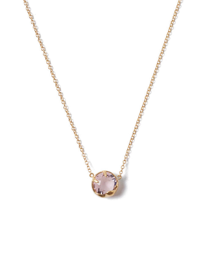 June Birthstone Necklace 18k Gold Vermeil, Alexandrite Crystal