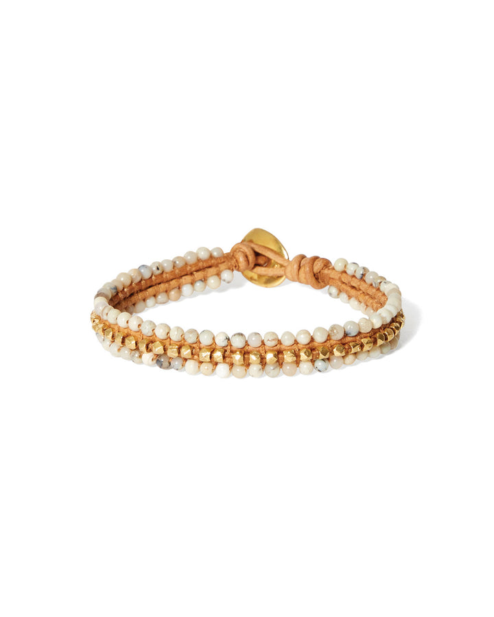 Koa Cuff Wrap Bracelet 18k Gold Vermeil, White Pearl
