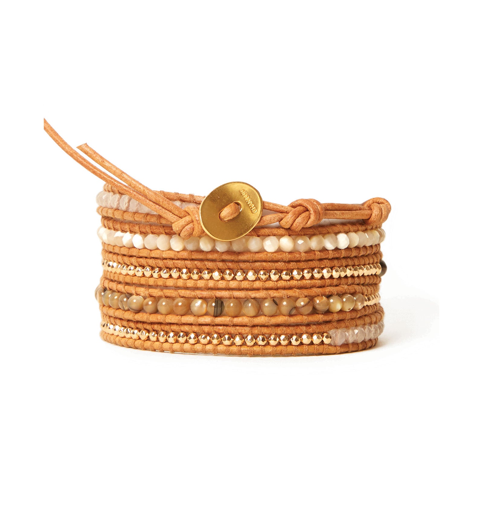 Santi Wrap Bracelet 18k Gold Vermeil, White Pearl