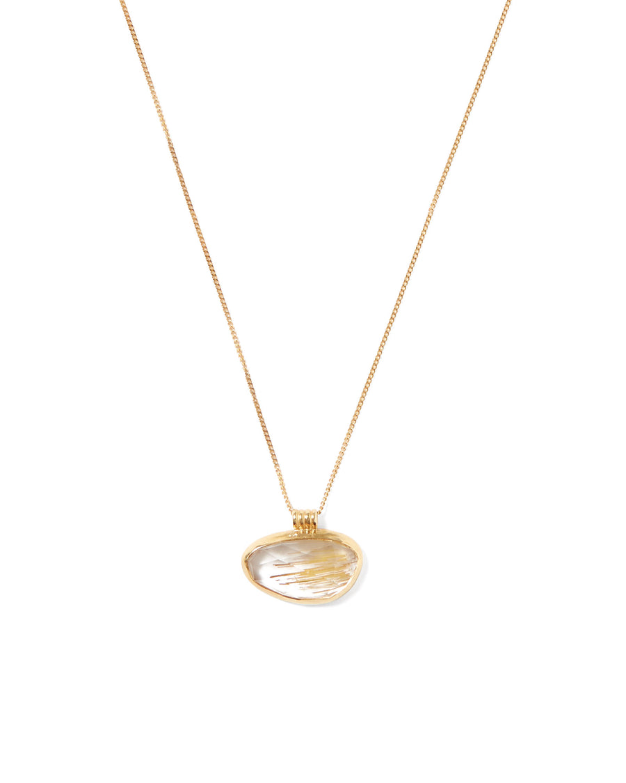 Delta Necklace 18k Gold Vermeil, White Pearl