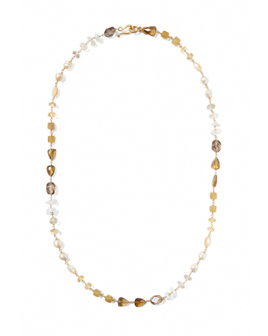 Maeve Necklace | Natural Mix 18k Gold Vermeil, White Pearl
