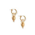 Marquise Drop Huggies | 16mm 18k Gold Vermeil, Citrine