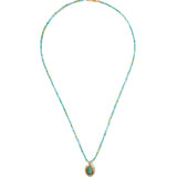 Oval Emerald Drop Necklace 18k Gold Vermeil, Emerald