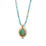 Oval Emerald Drop Necklace 18k Gold Vermeil, Emerald