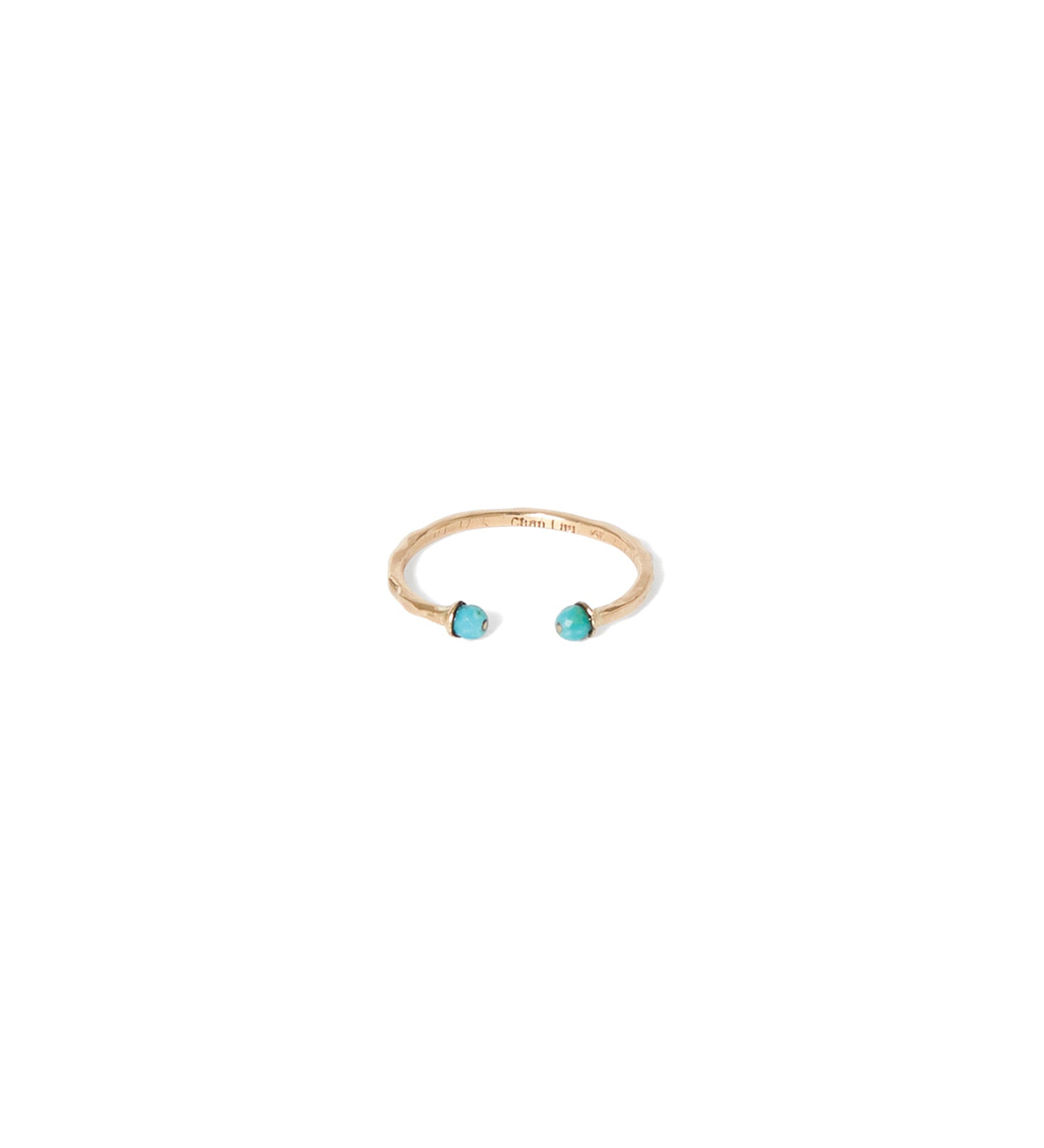 Dua Toe Ring 14k Yellow Gold, Turquoise / 3