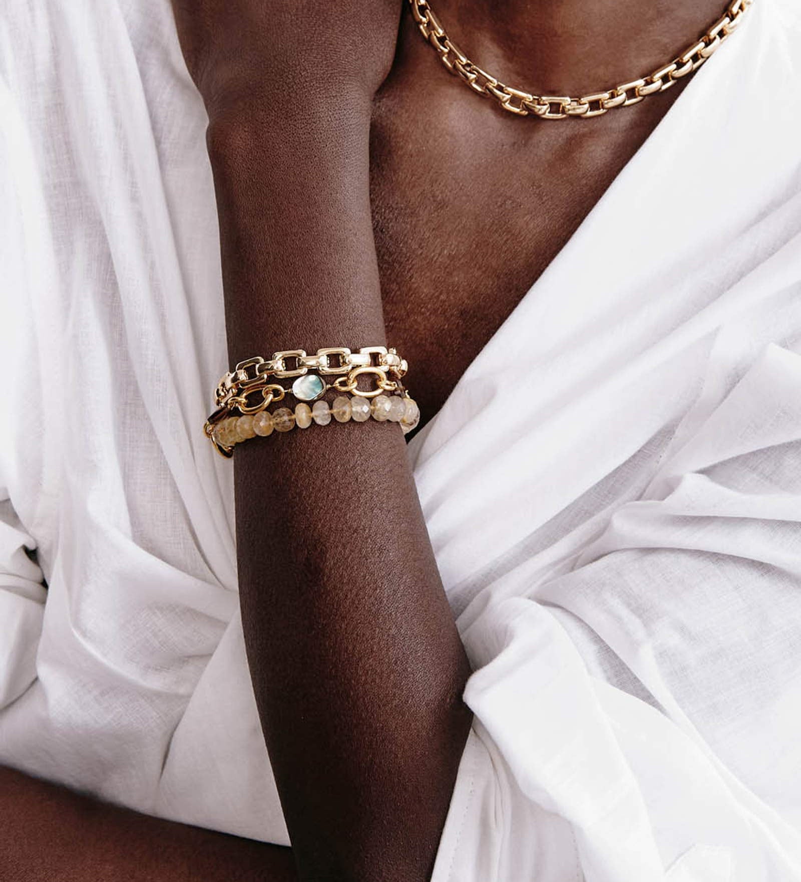 Ellis Chain Link Bracelet 18k Gold Plated