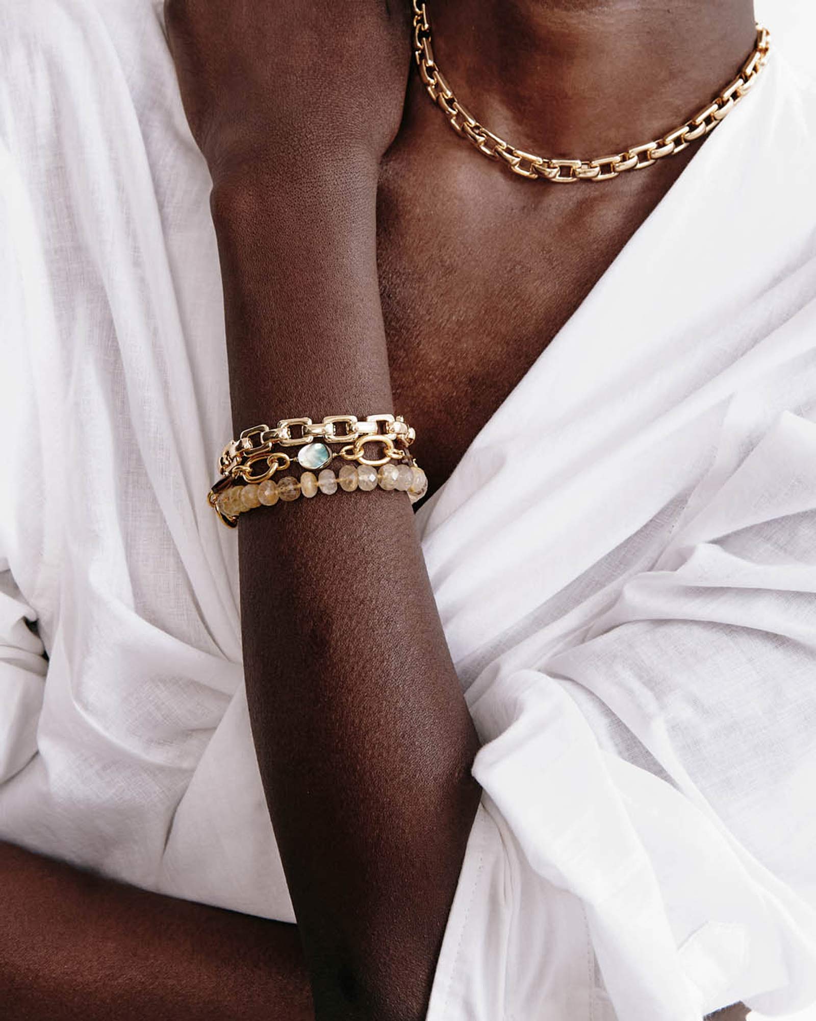 Ellis Chain Link Bracelet 18k Gold Plated