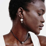 Rosalie Earrings 18k Gold Vermeil, Mother of Pearl
