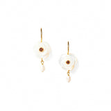 Rosalie Earrings 18k Gold Vermeil, Mother of Pearl