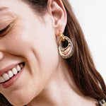 Nora Hoop Earrings 18k Gold Vermeil, Abalone