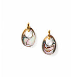 Nora Hoop Earrings 18k Gold Vermeil, Abalone