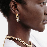 Ellis Earrings 18k Gold Plated, Crystal