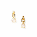 Ellis Earrings 18k Gold Plated, Crystal