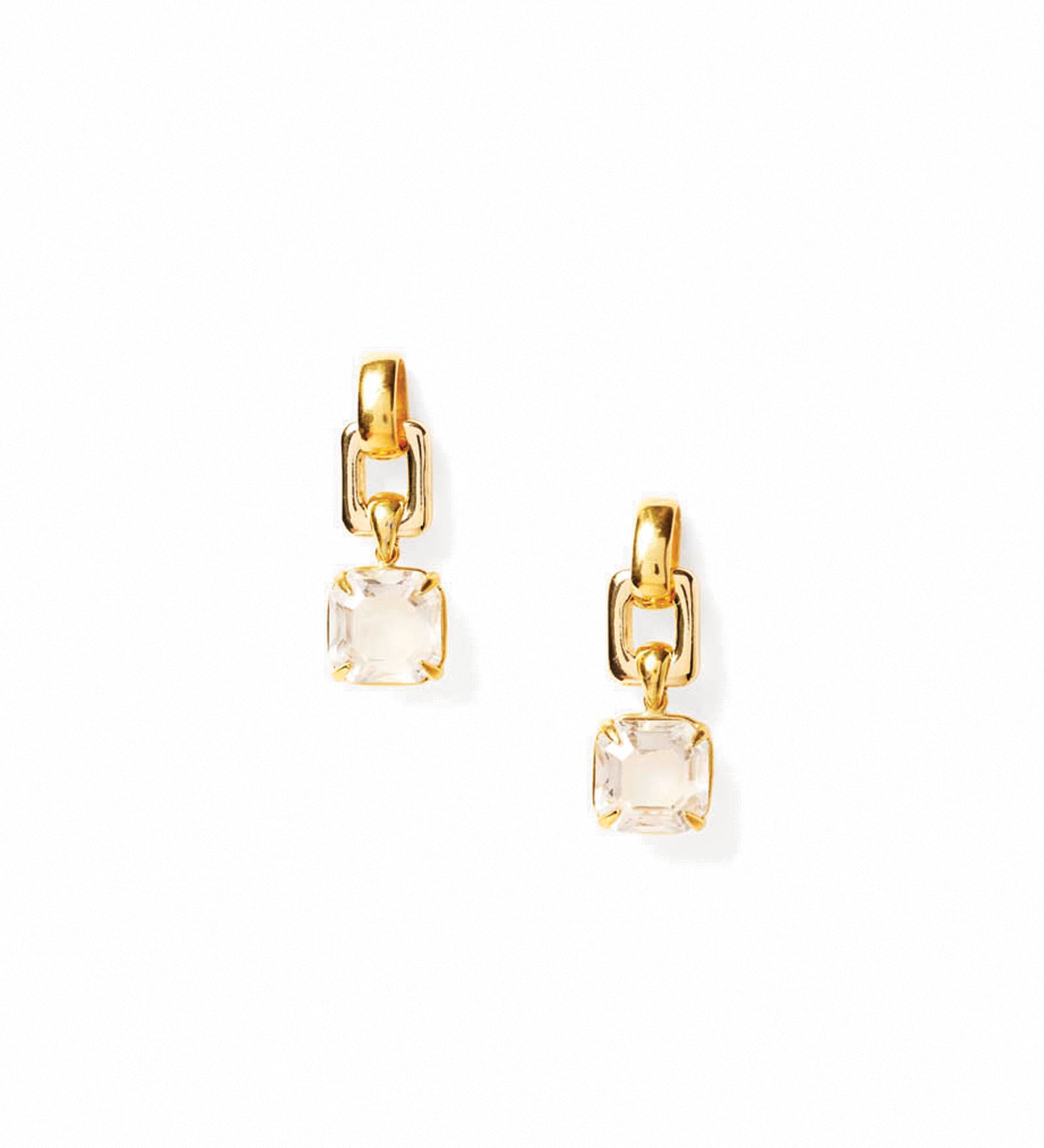 Ellis Earrings 18k Gold Plated, Crystal