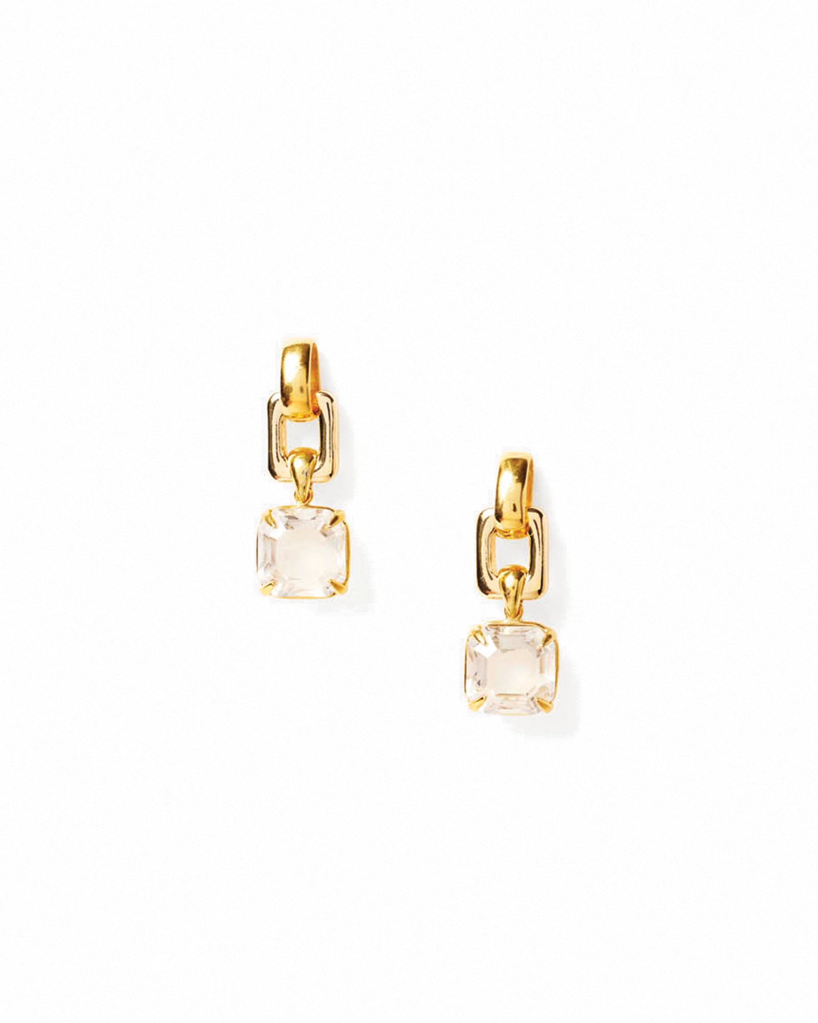 Ellis Earrings 18k Gold Plated, Crystal