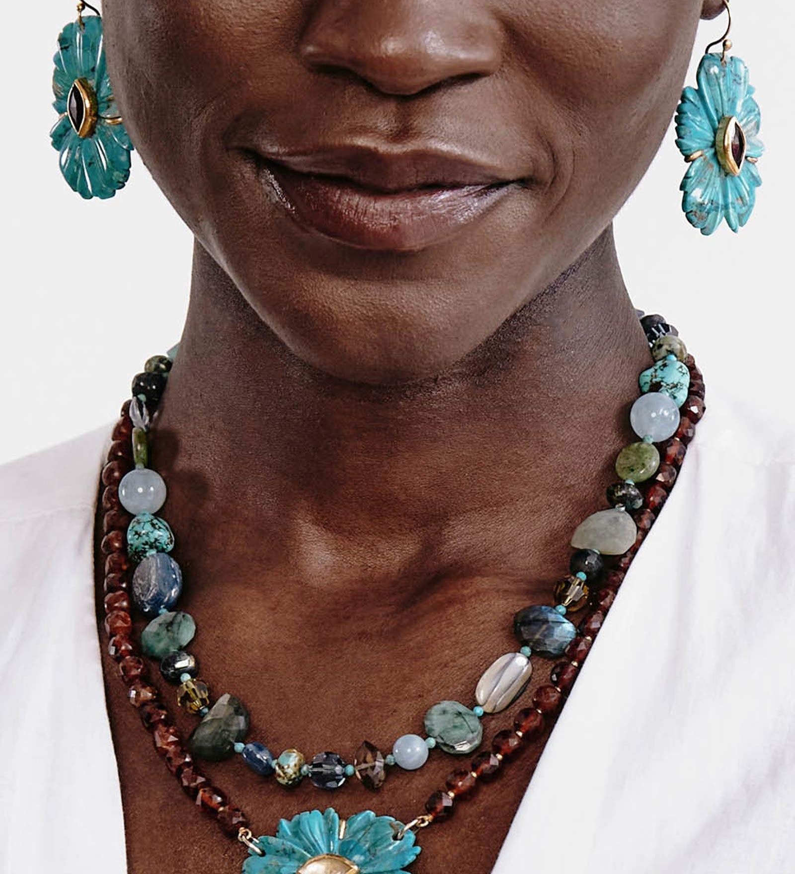 Pandora Necklace | Green Mix 18k Gold Vermeil, Abalone