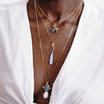 Cobra Necklace 18k Gold Vermeil, Kyanite