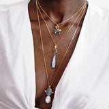 Cobra Necklace 18k Gold Vermeil, Kyanite