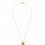 Twist Evil Eye Charm Necklace 18k Gold Vermeil, Emerald