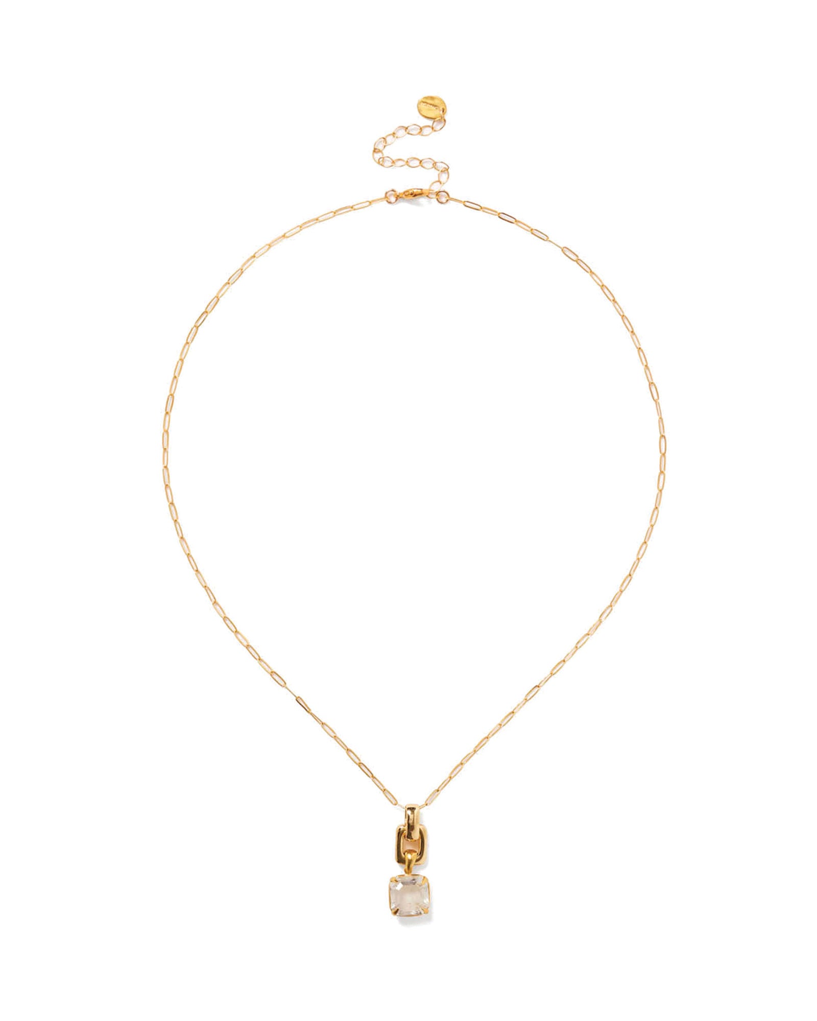 Ellis Necklace 18k Gold Plated, White Pearl