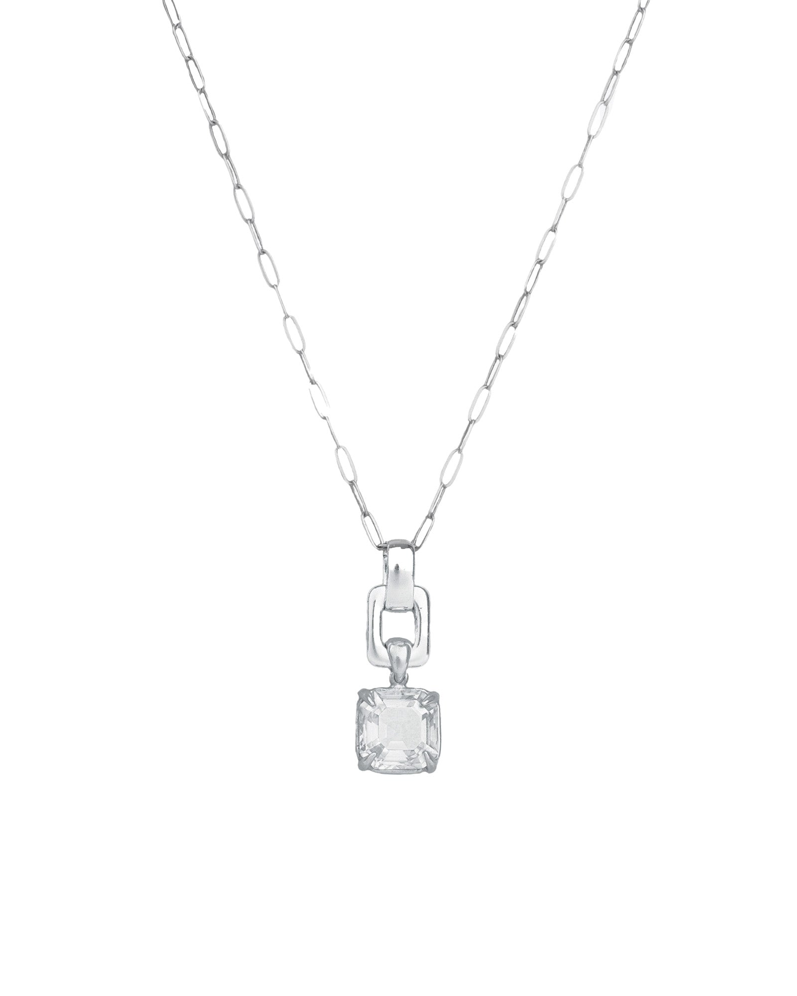 Chan Luu-Ellis Necklace-Necklaces-Silver Plated, Crystal-Blue Ruby Jewellery-Vancouver Canada