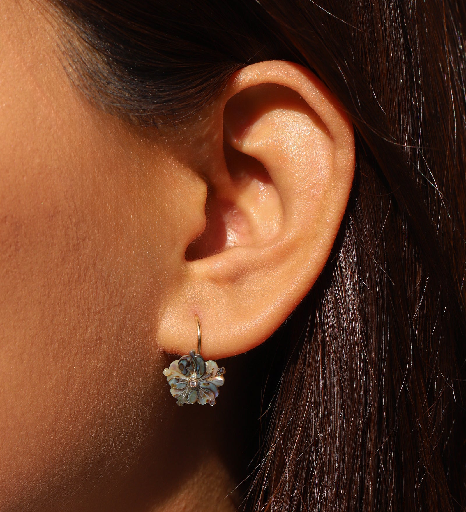 Chan Luu-Plumeria Earrings-Earrings-Blue Ruby Jewellery-Vancouver Canada