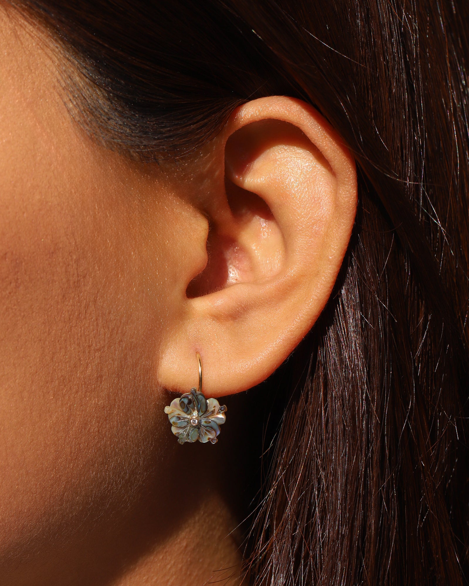Chan Luu-Plumeria Earrings-Earrings-Blue Ruby Jewellery-Vancouver Canada