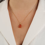 Chan Luu-Red Jasper Buddha Necklace-Necklaces-Blue Ruby Jewellery-Vancouver Canada