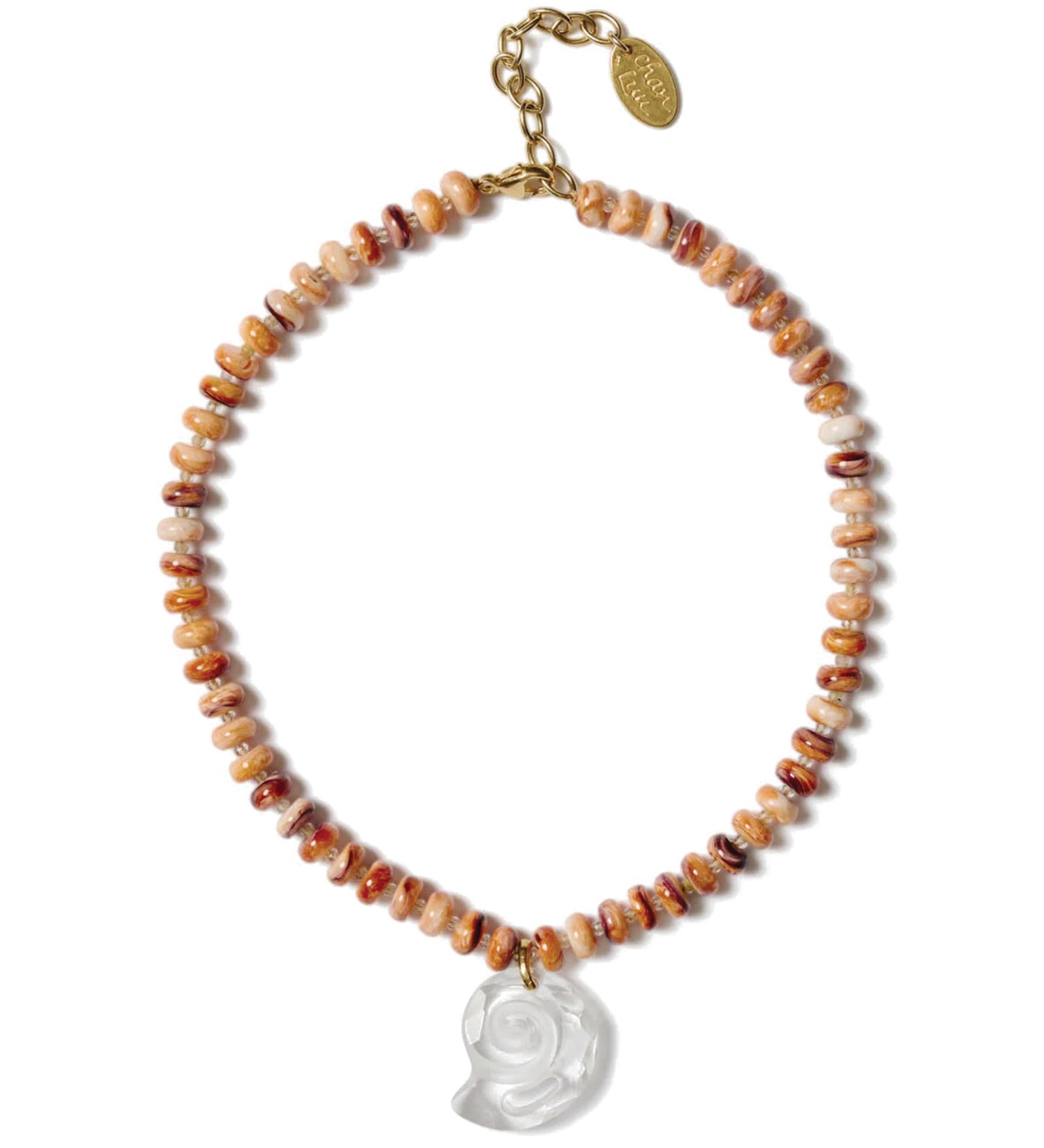 Chan Luu-Manila Necklace-Necklaces-18k Gold Plated, Rutilated Quartz-Blue Ruby Jewellery-Vancouver Canada