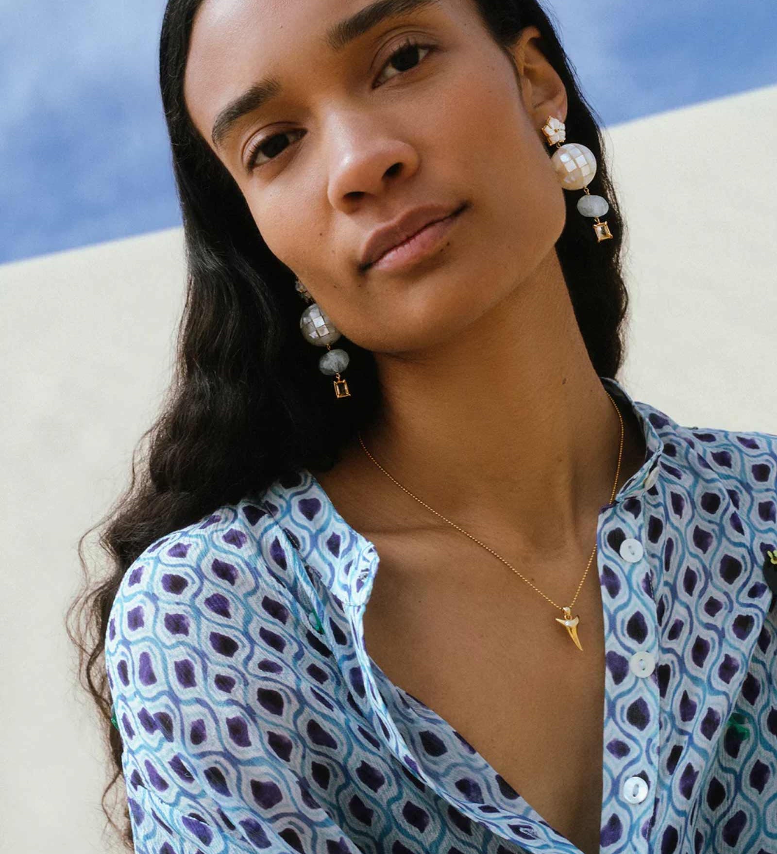 Chan Luu-Mako Diamond Necklace-Necklaces-Blue Ruby Jewellery-Vancouver Canada
