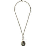 Zoe Necklace Silver Plated, Abalone, Green Amethyst