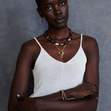 Chan Luu-Mixed Shape Stone Necklace-Necklaces-Blue Ruby Jewellery-Vancouver Canada