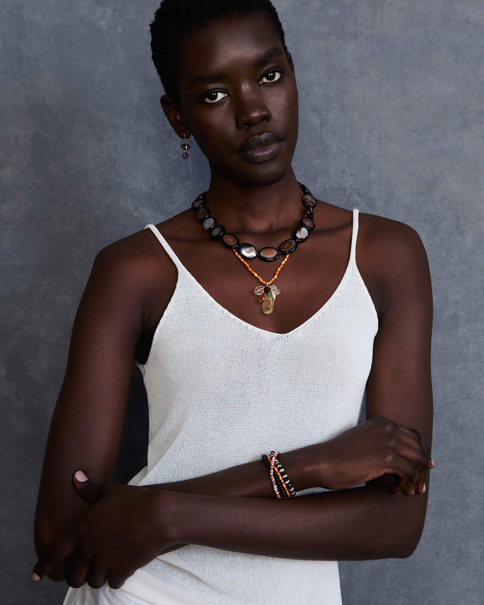 Chan Luu-Mixed Shape Stone Necklace-Necklaces-Blue Ruby Jewellery-Vancouver Canada