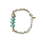 Orris Bracelet Silver Plated, Turquoise