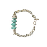 Orris Bracelet Silver Plated, Turquoise