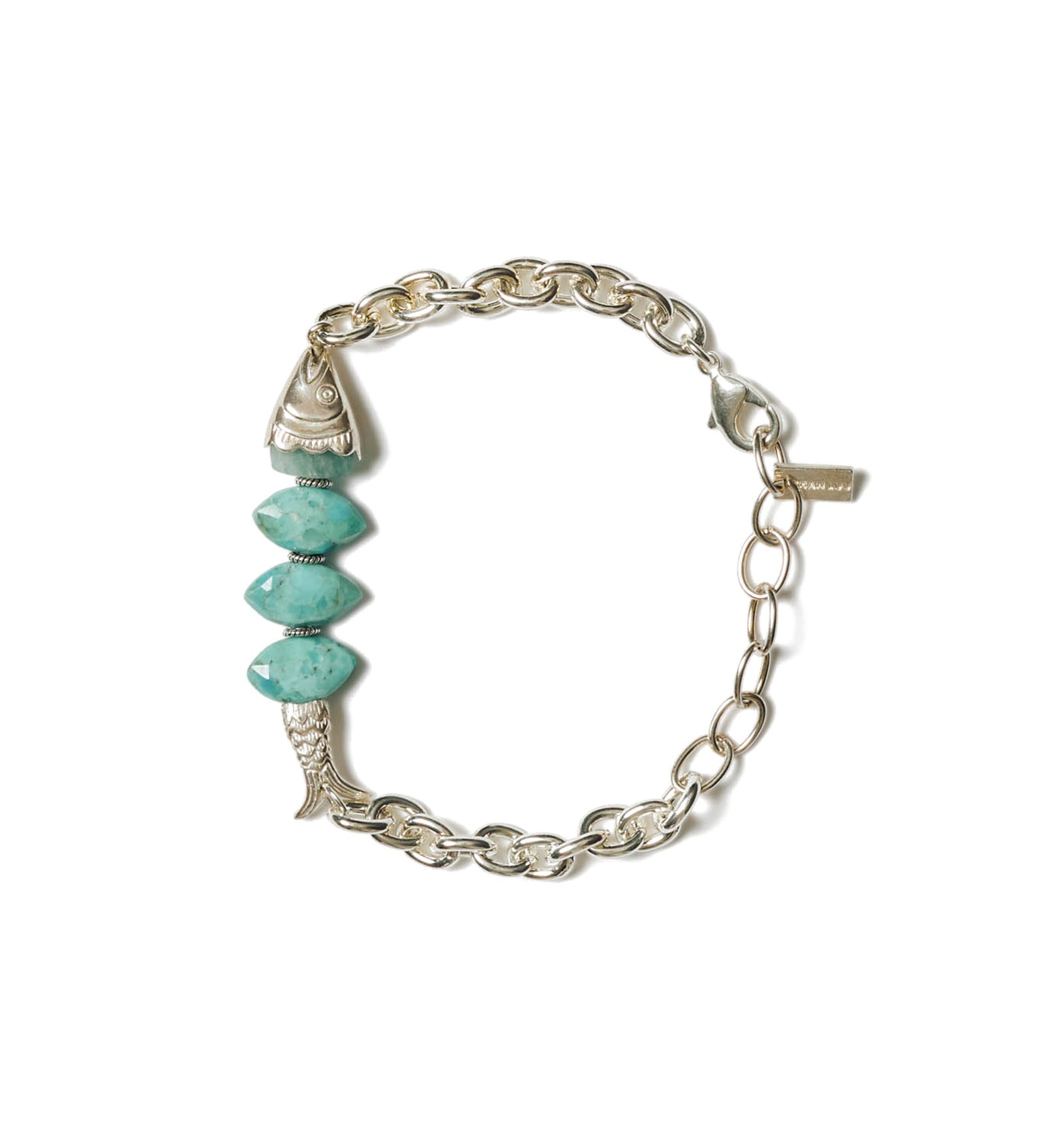 Orris Bracelet Silver Plated, Turquoise