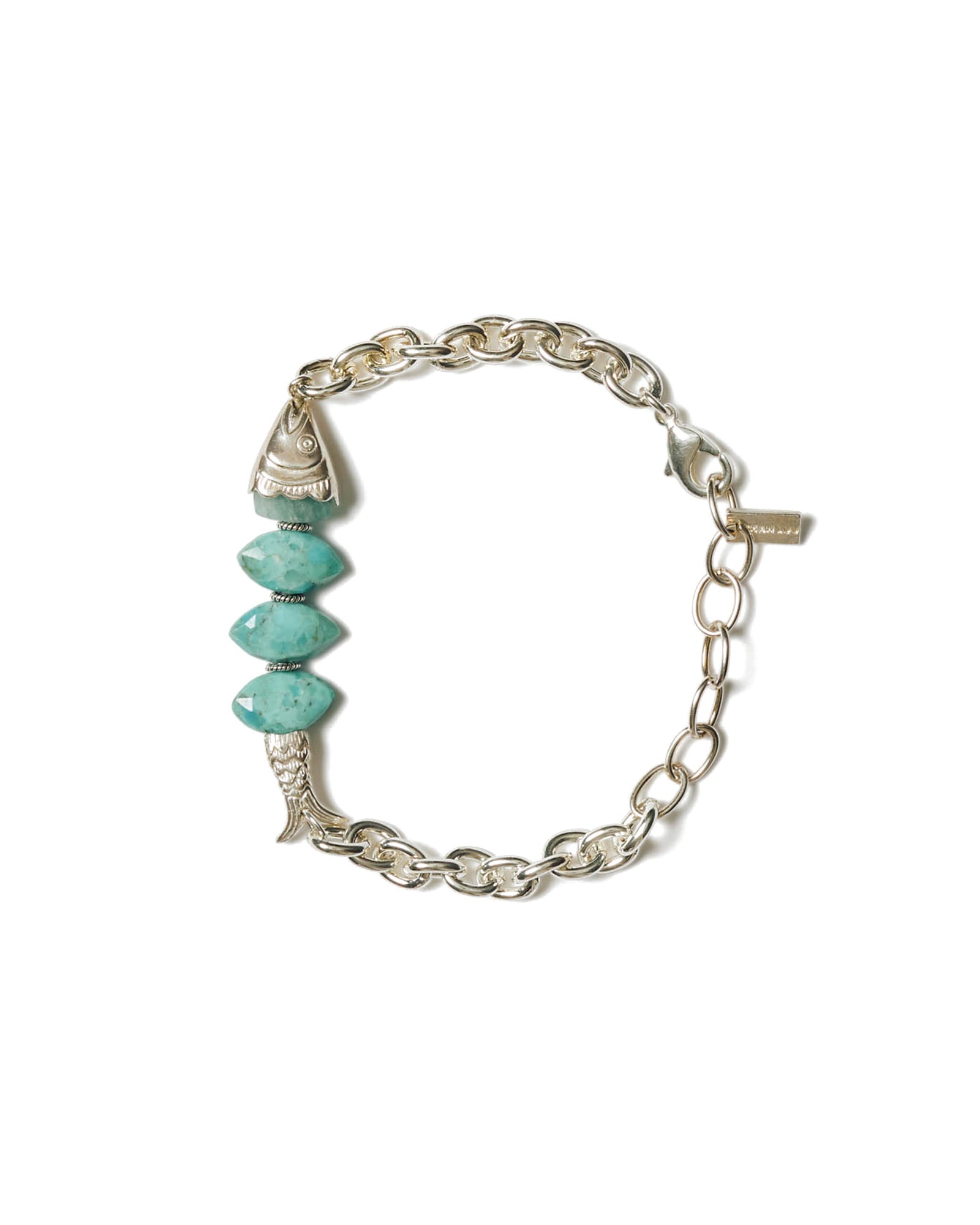Orris Bracelet Silver Plated, Turquoise