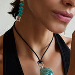 Orris Earrings Silver Plated, Turquoise