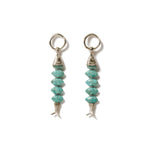 Orris Earrings Silver Plated, Turquoise
